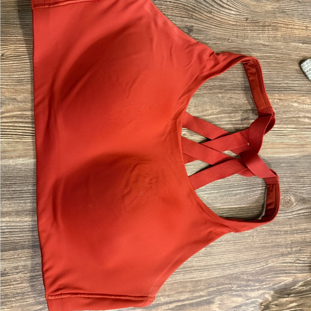 Lululemon Athletica Vibrant Burnt Orange Sports Bra
